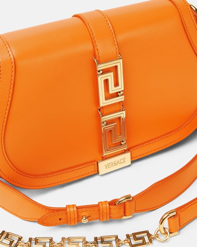 نحيف حقيبة كتف يونانية آلهة Versace البرتقالي 0FVD2J250 أكياس
