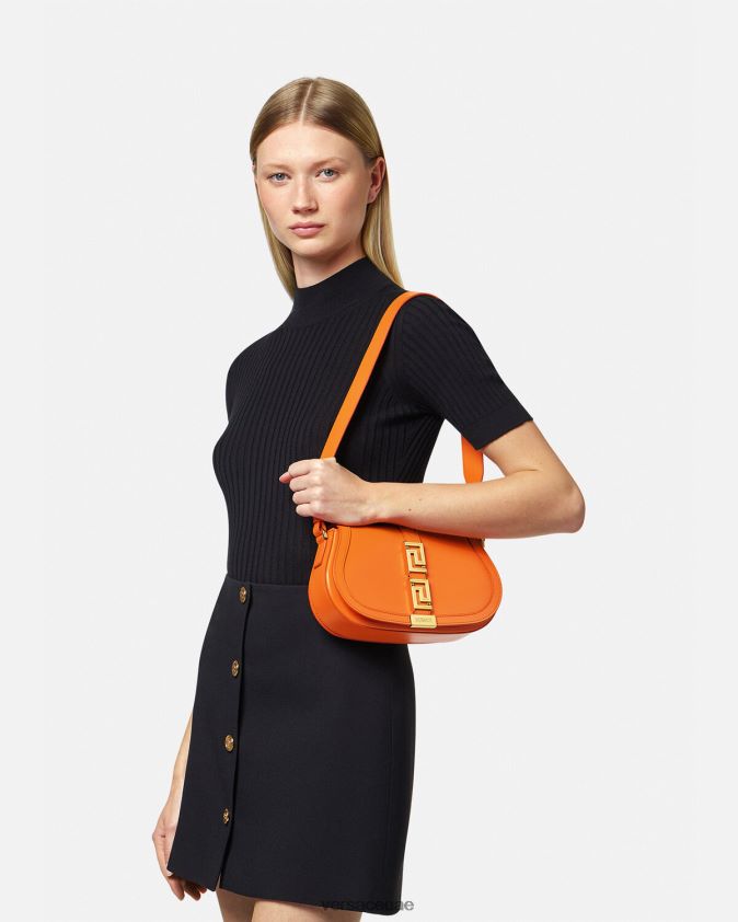 نحيف حقيبة كتف يونانية آلهة Versace البرتقالي 0FVD2J250 أكياس