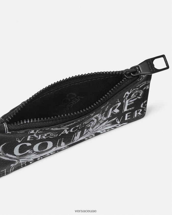 رجال حامل بطاقات بسحاب بشعار الماركة Versace أسود اللون الرمادي 0FVD2J2513 مُكَمِّلات