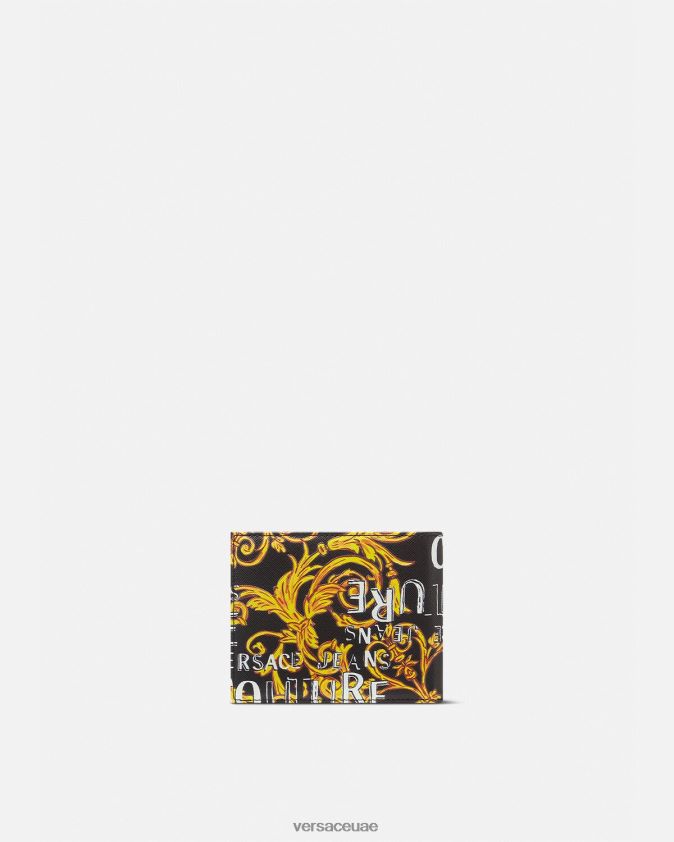 رجال محفظة ثنائية الطي بشعار الماركة Versace الذهب الأسود 0FVD2J2517 مُكَمِّلات