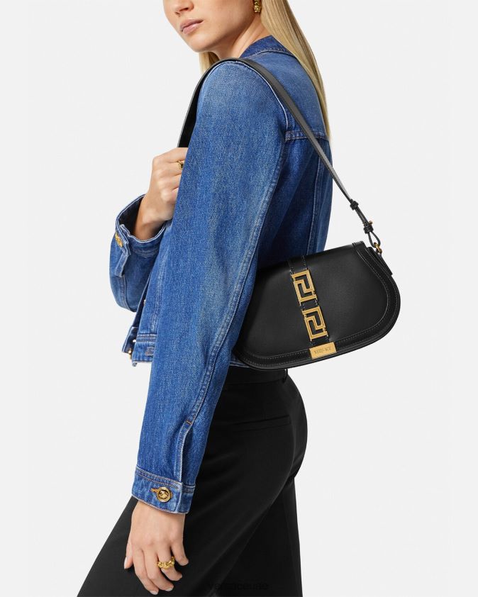 نحيف حقيبة كتف يونانية آلهة Versace أسود 0FVD2J251 أكياس
