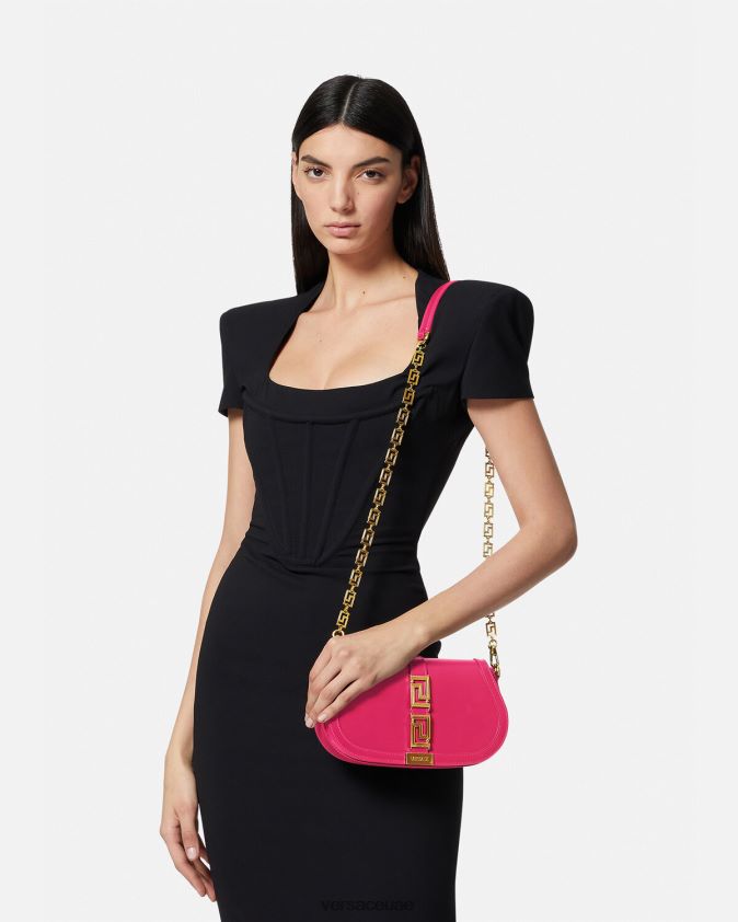نحيف حقيبة كتف يونانية آلهة Versace لون القرنفل 0FVD2J252 أكياس