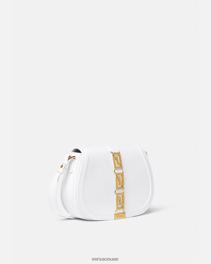 نحيف حقيبة كتف يونانية كبيرة Versace أبيض 0FVD2J255 أكياس