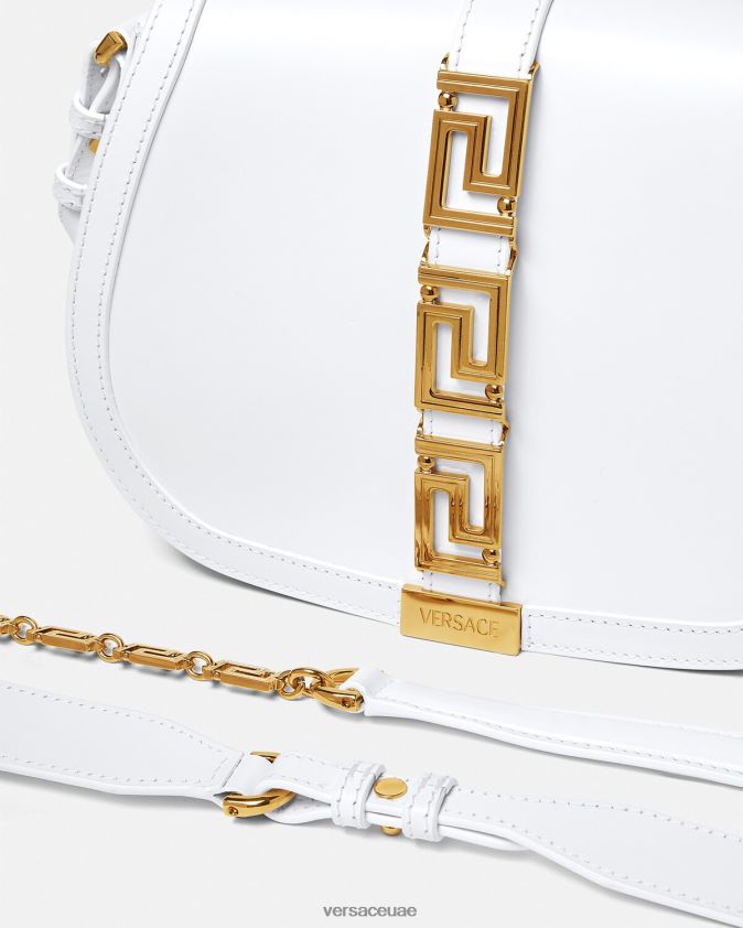 نحيف حقيبة كتف يونانية كبيرة Versace أبيض 0FVD2J255 أكياس