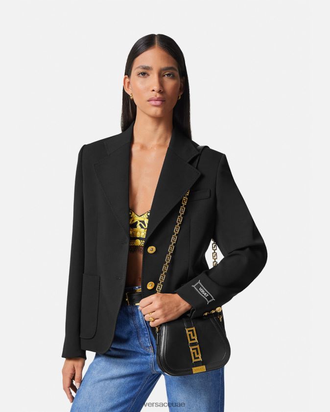 نحيف حقيبة كتف صغيرة من جريكا جوديس Versace أسود 0FVD2J260 أكياس