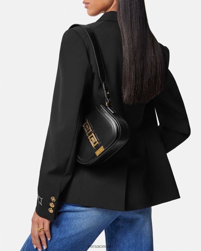 نحيف حقيبة كتف صغيرة من جريكا جوديس Versace أسود 0FVD2J260 أكياس