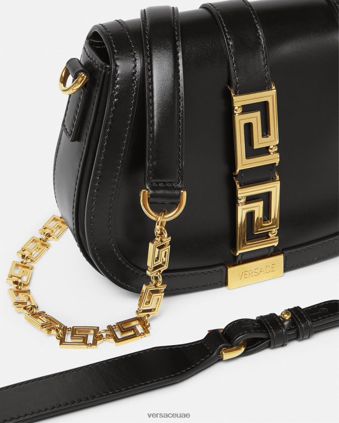 نحيف حقيبة كتف صغيرة من جريكا جوديس Versace أسود 0FVD2J260 أكياس