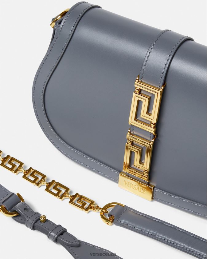 نحيف حقيبة كتف يونانية آلهة Versace لون واحد 0FVD2J267 أكياس
