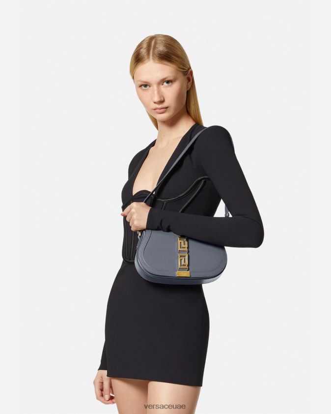 نحيف حقيبة كتف يونانية آلهة Versace لون واحد 0FVD2J267 أكياس