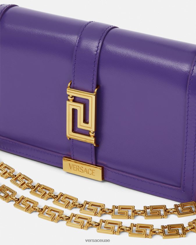نحيف حقيبة صغيرة يونانية آلهة Versace البنفسجي 0FVD2J268 أكياس