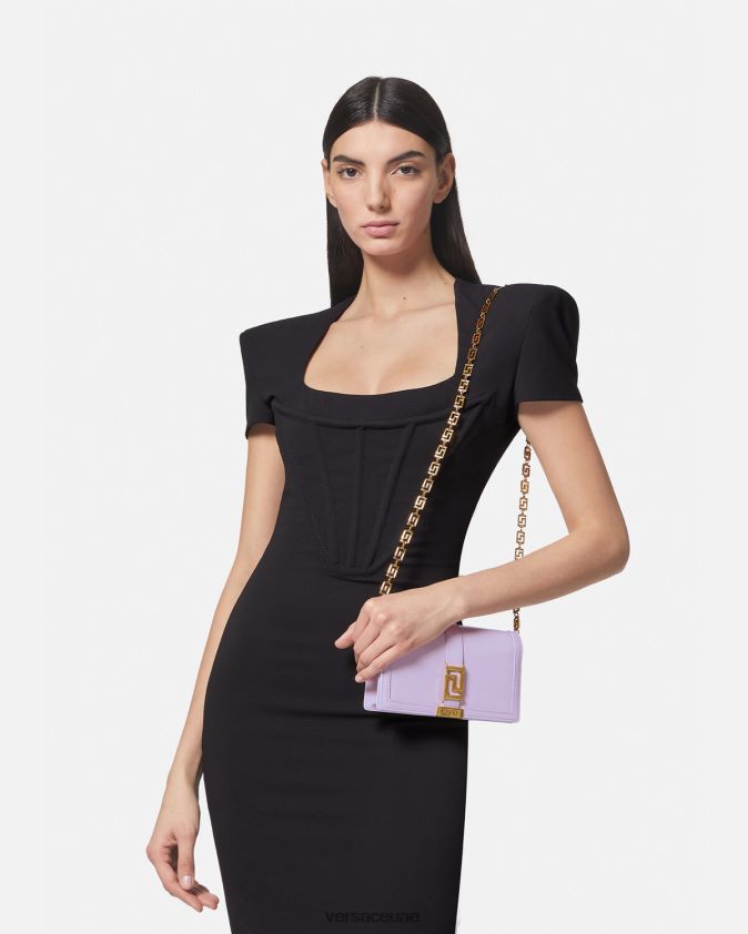 نحيف حقيبة صغيرة يونانية آلهة Versace أرجواني 0FVD2J269 أكياس