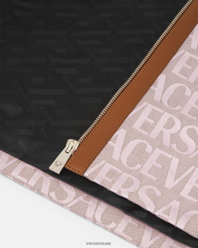 نحيف كل انحاء فستان صغير Versace الوردي والطباعة 0FVD2J26 ملابس