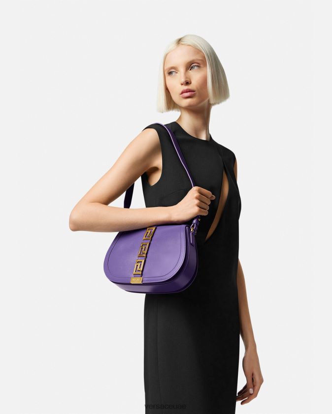 نحيف حقيبة كتف يونانية كبيرة Versace البنفسجي 0FVD2J271 أكياس