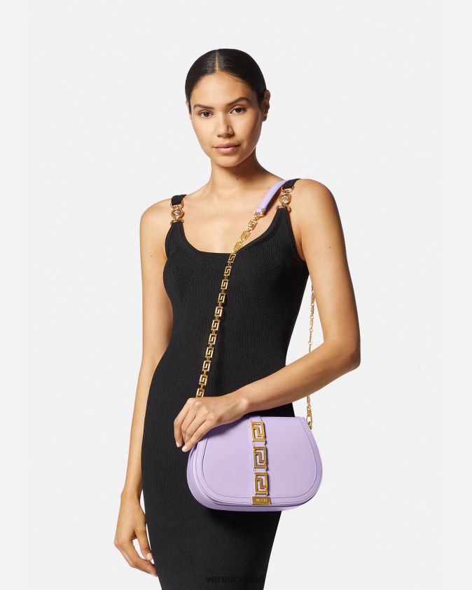 نحيف حقيبة كتف يونانية كبيرة Versace أرجواني 0FVD2J272 أكياس