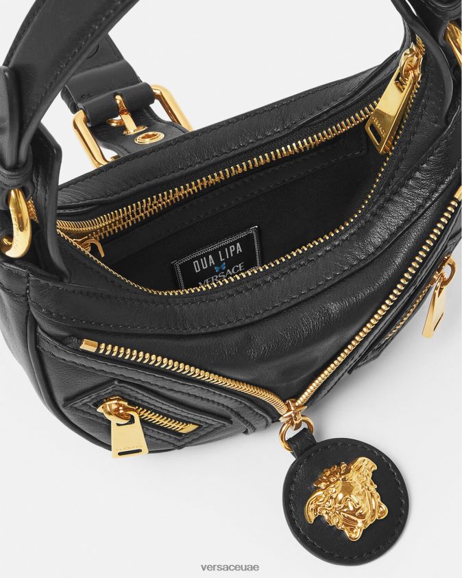 نحيف كرر حقيبة هوبو صغيرة Versace أسود 0FVD2J273 أكياس