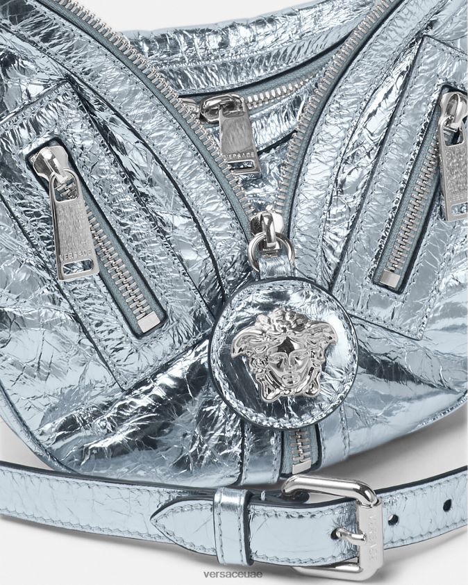 نحيف كرر حقيبة المتشرد المعدنية الصغيرة Versace أزرق فاتح 0FVD2J279 أكياس
