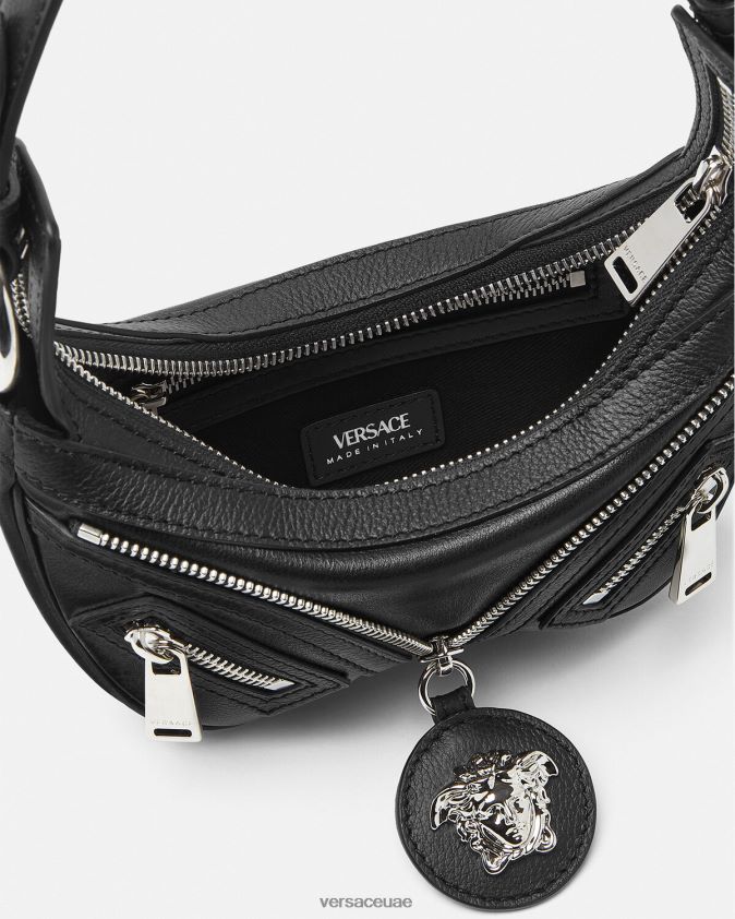 نحيف كرر حقيبة هوبو صغيرة Versace أسود 0FVD2J287 أكياس