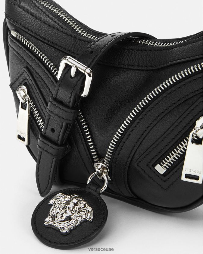 نحيف كرر حقيبة هوبو صغيرة Versace أسود 0FVD2J287 أكياس