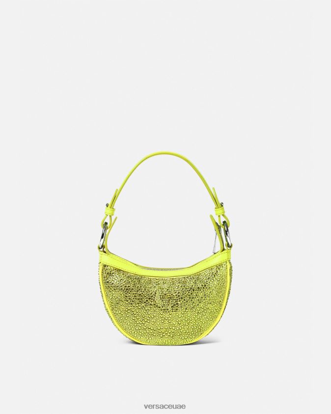 نحيف حقيبة هوبو صغيرة متكررة من الكريستال Versace أصفر 0FVD2J293 أكياس