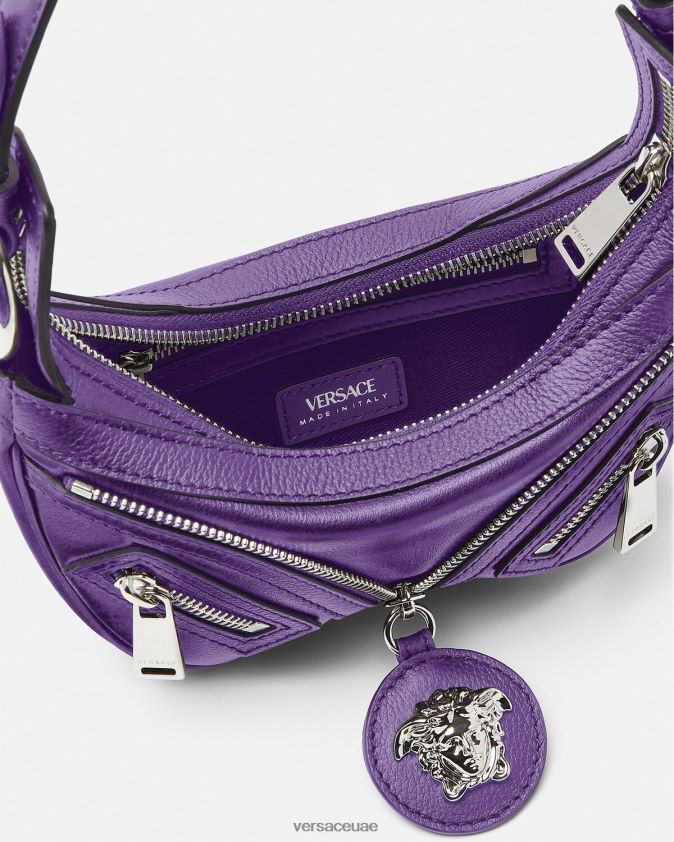 نحيف كرر حقيبة هوبو صغيرة Versace البنفسجي 0FVD2J296 أكياس