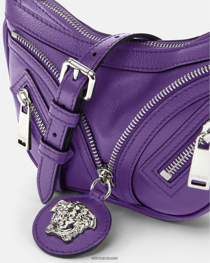 نحيف كرر حقيبة هوبو صغيرة Versace البنفسجي 0FVD2J296 أكياس