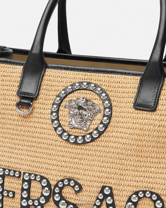 نحيف حقيبة يد لا ميدوسا كبيرة مرصعة Versace اللون البيج 0FVD2J301 أكياس