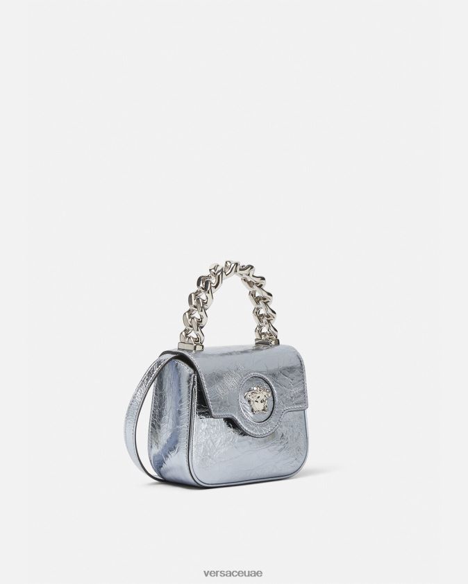 نحيف حقيبة لا ميدوسا ميتاليك صغيرة Versace أزرق فاتح 0FVD2J302 أكياس