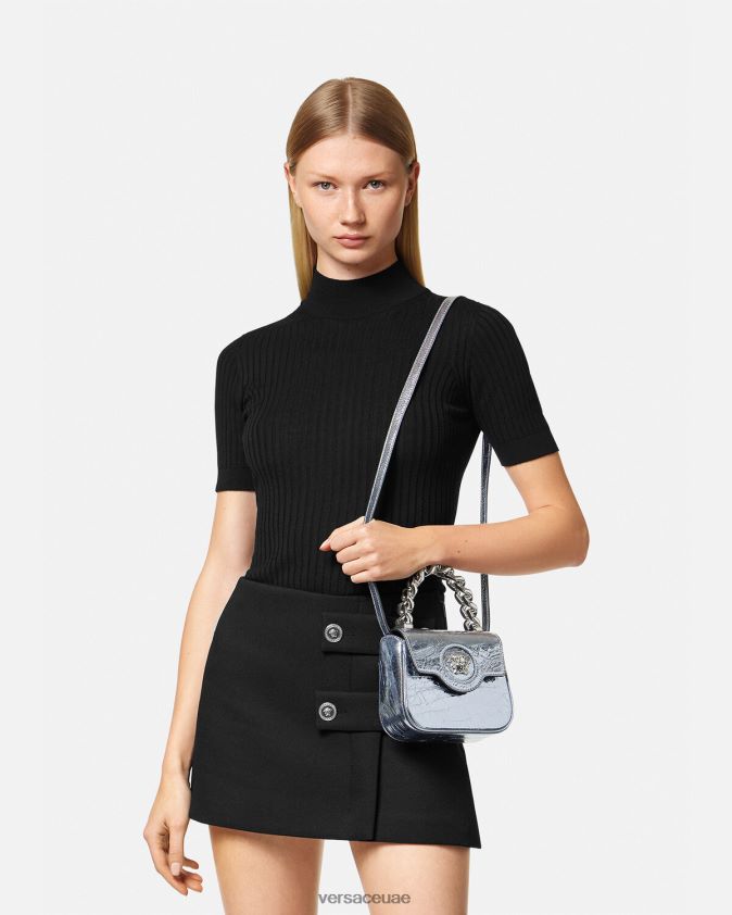 نحيف حقيبة لا ميدوسا ميتاليك صغيرة Versace أزرق فاتح 0FVD2J302 أكياس