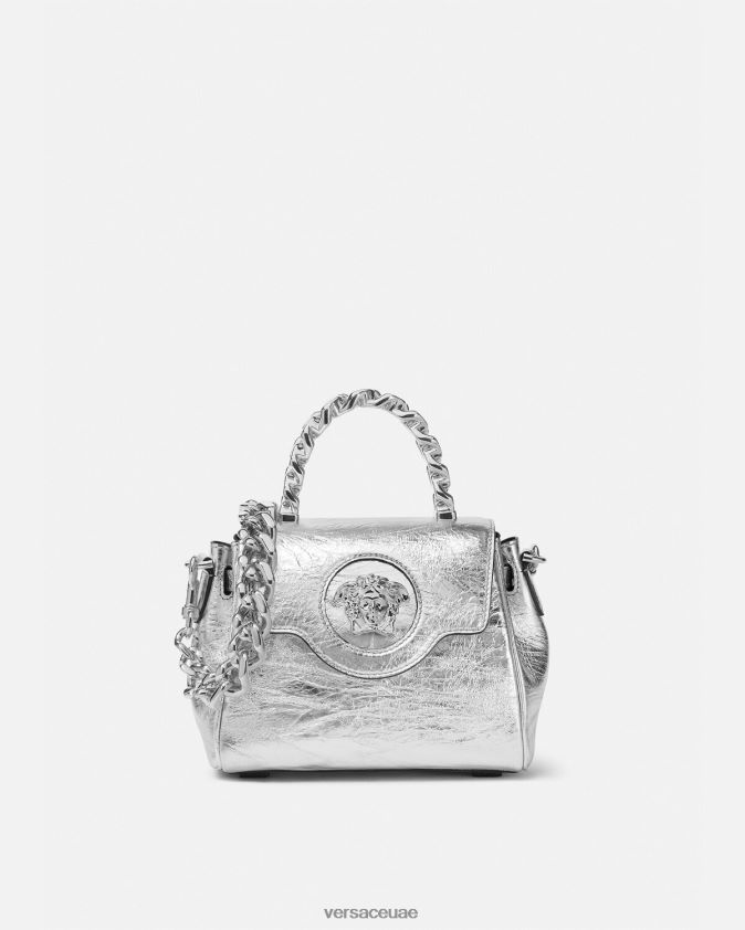 نحيف حقيبة يد صغيرة معدنية من لا ميدوسا Versace رمادي 0FVD2J305 أكياس