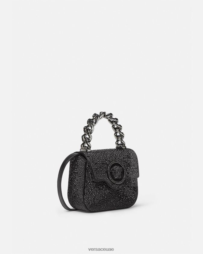 نحيف حقيبة كريستال لا ميدوسا صغيرة Versace أسود 0FVD2J313 أكياس