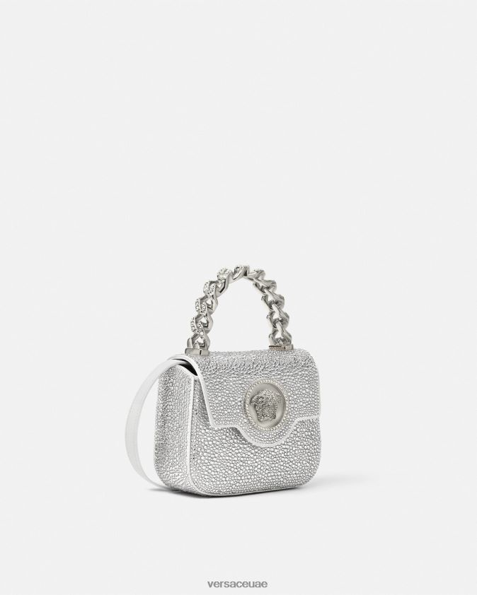 نحيف حقيبة كريستال لا ميدوسا صغيرة Versace أبيض 0FVD2J314 أكياس