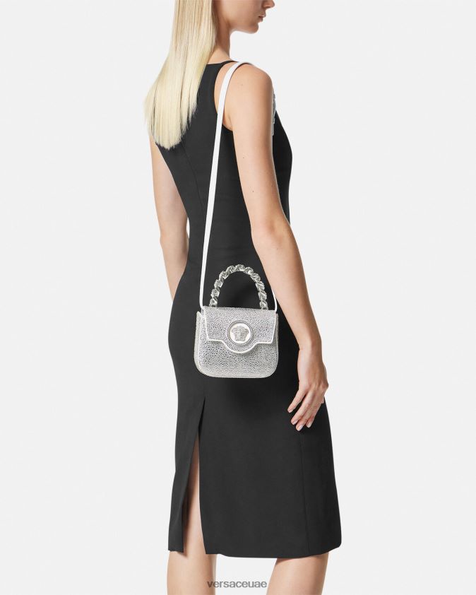 نحيف حقيبة كريستال لا ميدوسا صغيرة Versace أبيض 0FVD2J314 أكياس