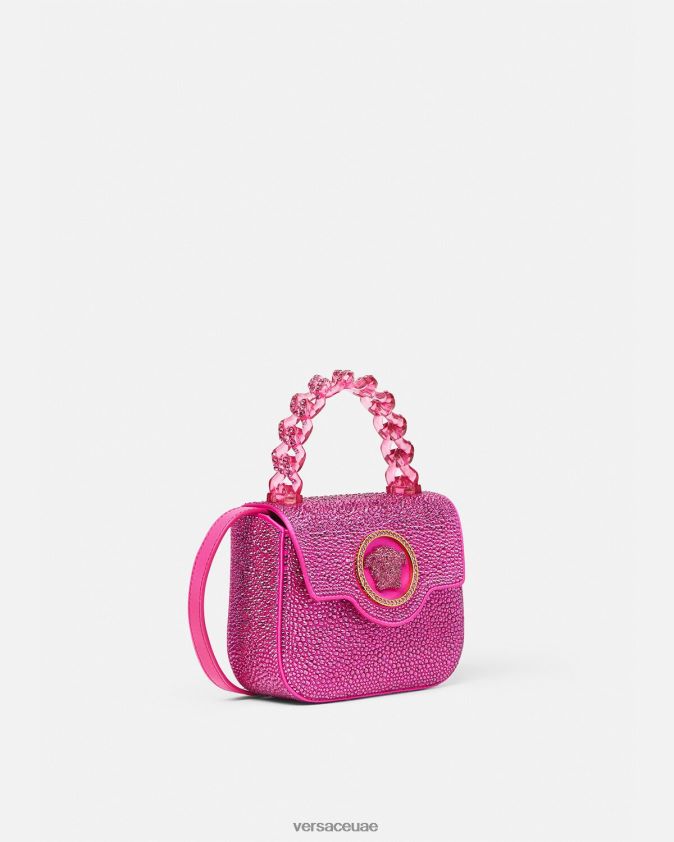 نحيف حقيبة كريستال لا ميدوسا صغيرة Versace ضارب الى الحمرة 0FVD2J315 أكياس