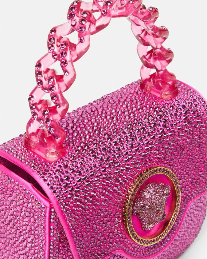 نحيف حقيبة كريستال لا ميدوسا صغيرة Versace ضارب الى الحمرة 0FVD2J315 أكياس