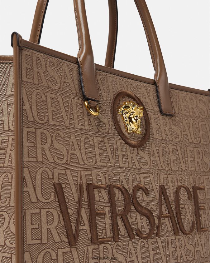 نحيف كل انحاء حمل حقيبة كبيرة Versace بني 0FVD2J321 أكياس