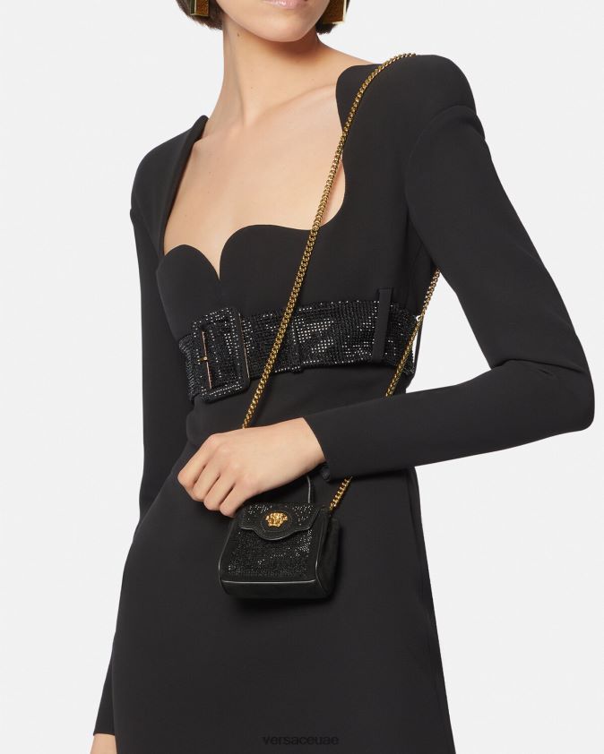نحيف حقيبة لا ميدوسا الصغيرة المرصعة Versace أسود 0FVD2J329 أكياس