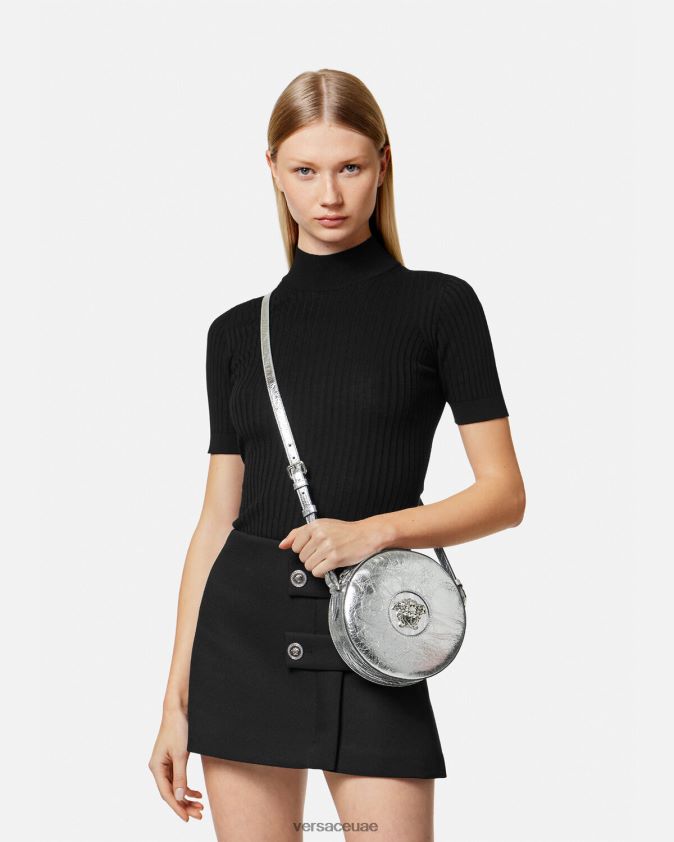 نحيف حقيبة كروس لا ميدوسا مستديرة Versace رمادي 0FVD2J338 أكياس