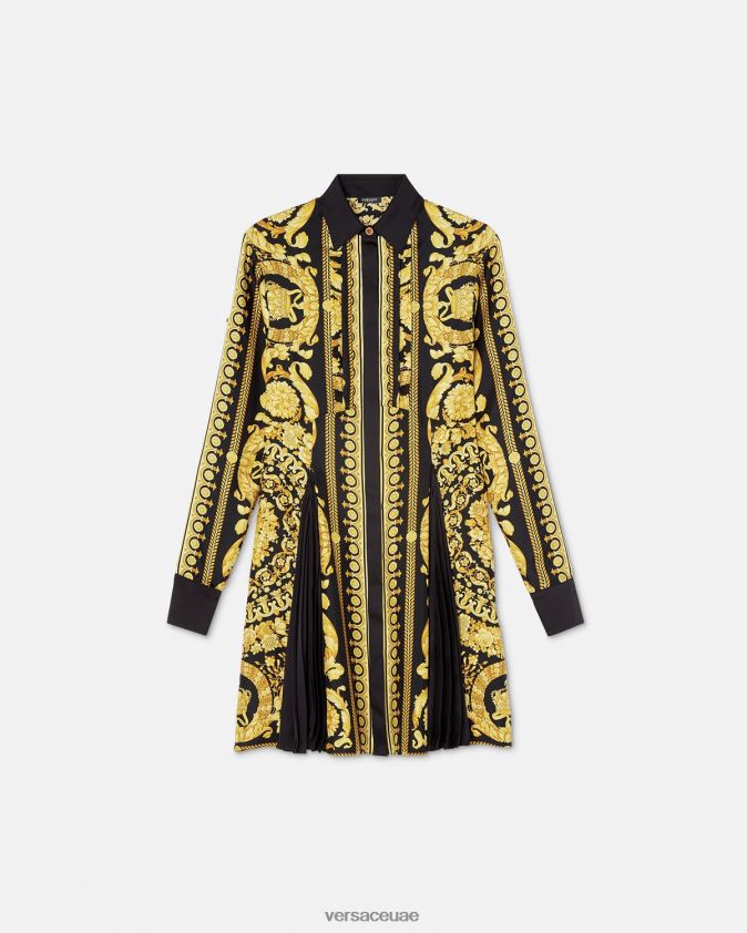 نحيف فستان قميص ميدي من تصميم باروكو Versace مطبعة 0FVD2J34 ملابس