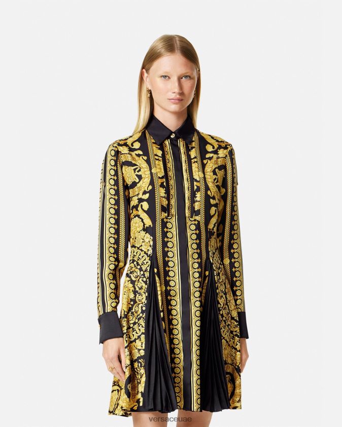 نحيف فستان قميص ميدي من تصميم باروكو Versace مطبعة 0FVD2J34 ملابس