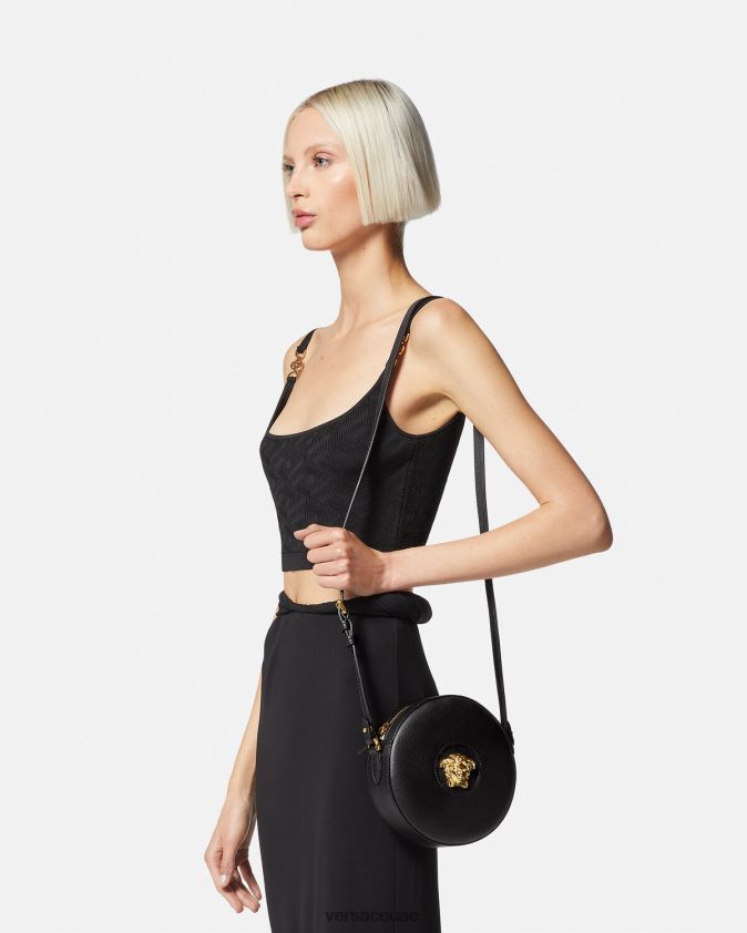 نحيف حقيبة الكاميرا المستديرة لا ميدوسا Versace أسود 0FVD2J354 أكياس