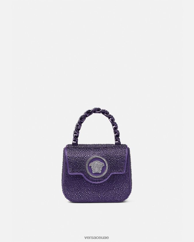 نحيف حقيبة كريستال لا ميدوسا صغيرة Versace البنفسجي 0FVD2J360 أكياس