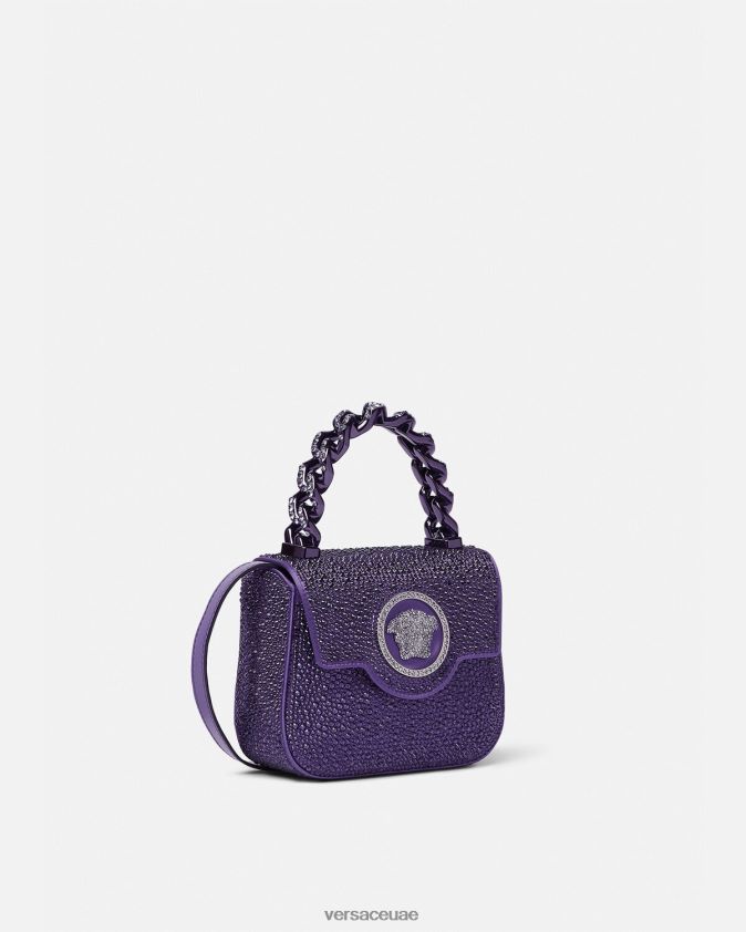 نحيف حقيبة كريستال لا ميدوسا صغيرة Versace البنفسجي 0FVD2J360 أكياس
