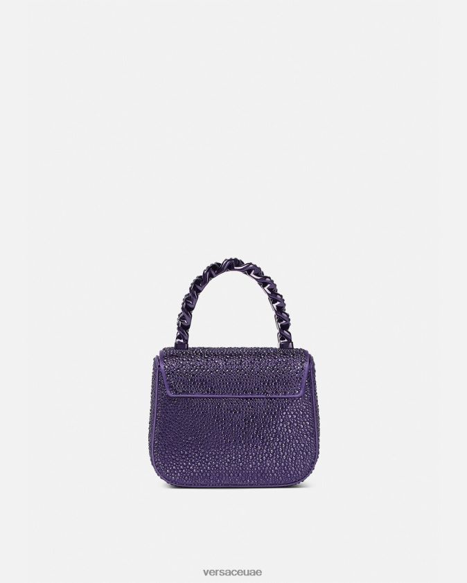 نحيف حقيبة كريستال لا ميدوسا صغيرة Versace البنفسجي 0FVD2J360 أكياس