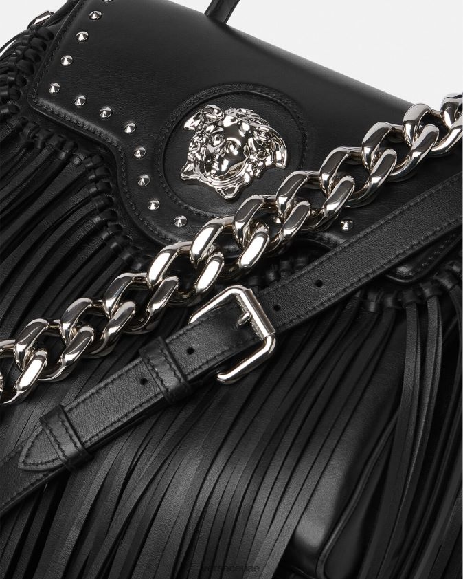 نحيف حقيبة يد لا ميدوسا مهدب Versace أسود 0FVD2J363 أكياس