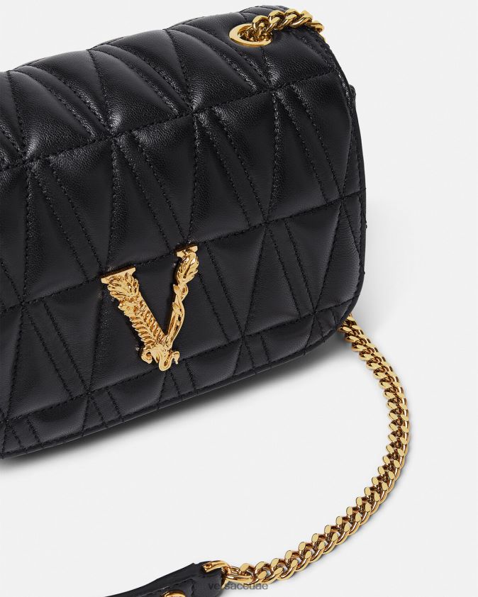 نحيف حقيبة كتف صغيرة فيرتوس Versace أسود 0FVD2J367 أكياس