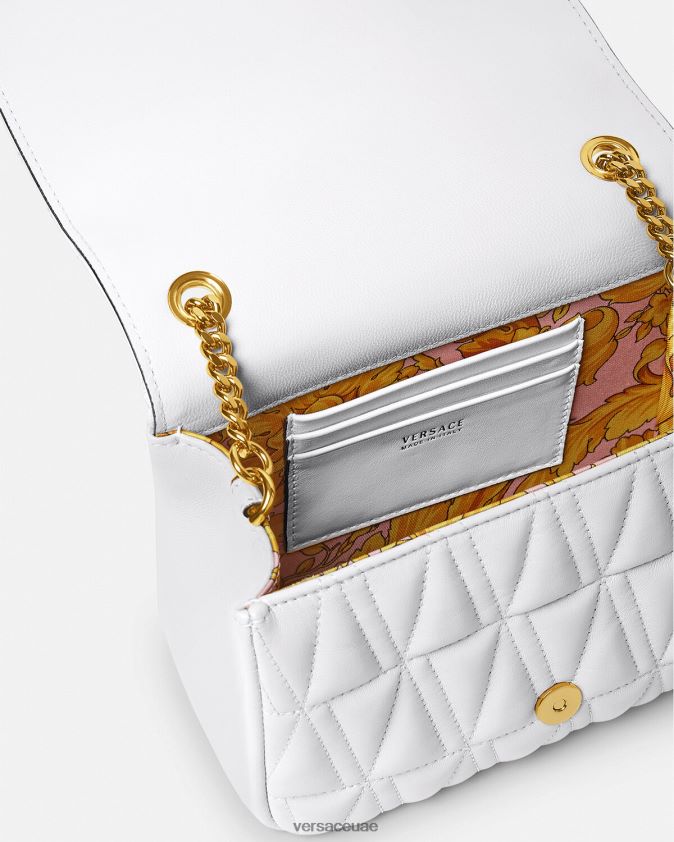 نحيف حقيبة كتف صغيرة فيرتوس Versace أبيض 0FVD2J368 أكياس