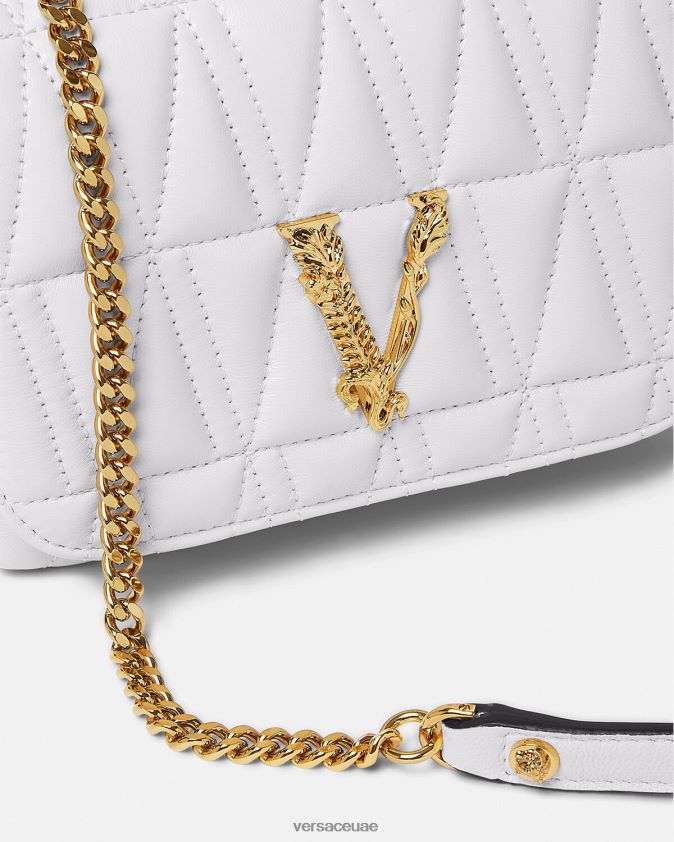 نحيف حقيبة كتف صغيرة فيرتوس Versace أبيض 0FVD2J368 أكياس