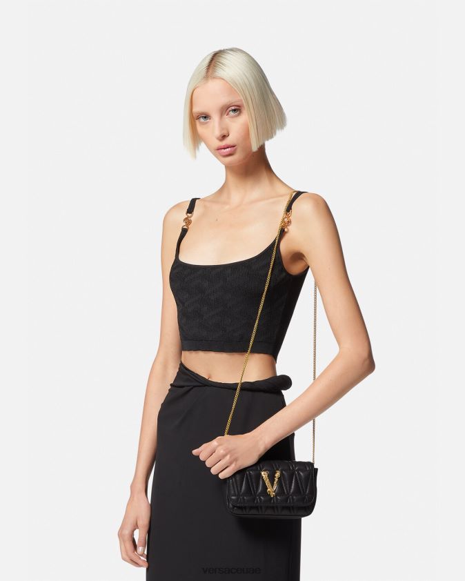نحيف حقيبة صغيرة فيرتوس Versace أسود 0FVD2J372 أكياس