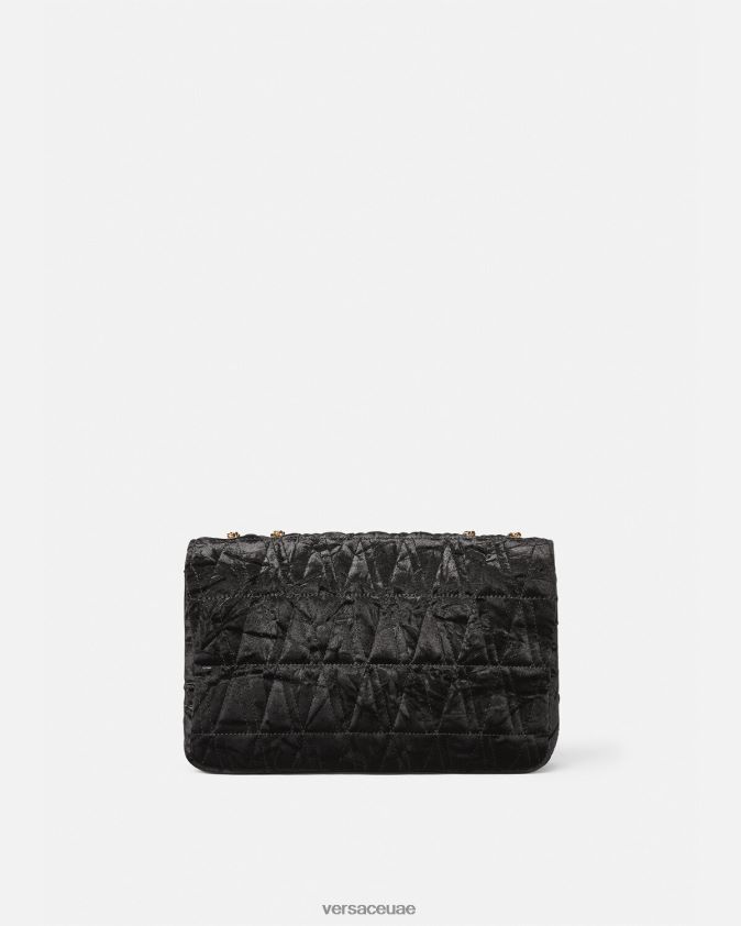 نحيف حقيبة كتف مخملية من تصميم فيرتوس Versace أسود 0FVD2J373 أكياس