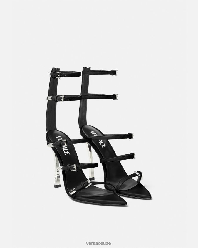 نحيف صنادل ذات نقاط دبوسية Versace أسود 0FVD2J387 حذاء